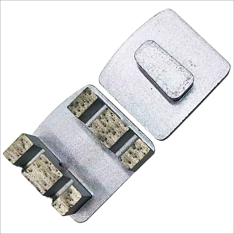 Diamond grinding shoe for Redi-lock holder of Husqvarna grinders - W shape segments