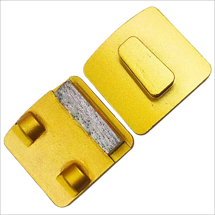 PCD diamond grinding shoe for Redi-lock holder of Husqvarna floor grinders - 2*1/2 round PCD + 1 bar shape diamond segment