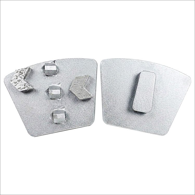 PCD diamond grinding shoe for Redi-lock holder of Husqvarna floor grinders - 3*1/4 round PCD + 2 arrow segments