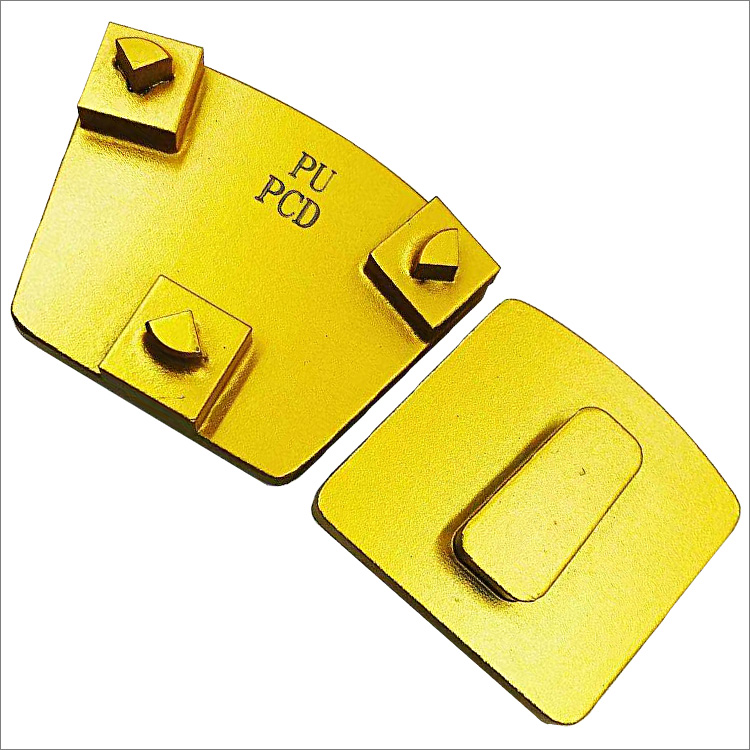 PCD grinding shoe for Redi-lock holder of Husqvarna floor grinders - 3pcs quarter round PCD segments
