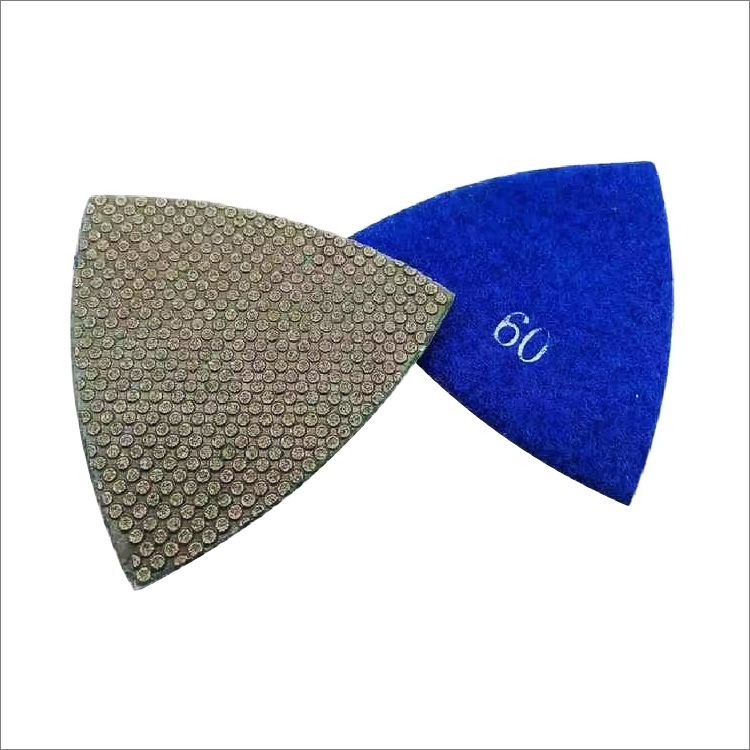 Triangular diamond polishing pads electroplated sanding pad for Multi Tools - dots type