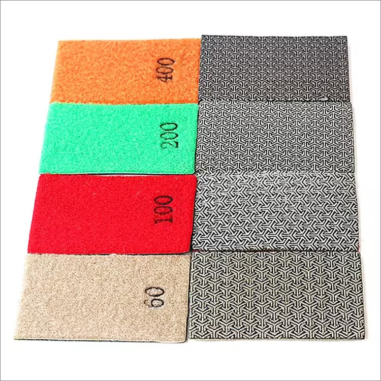 Diamond electroplated hand polishing sheet flexible sanding pads - arrow shape