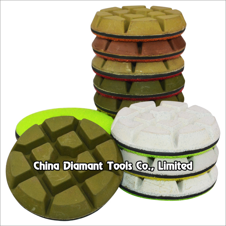 3 4 inch floor polishing diamond pads resin bond wet or dry use