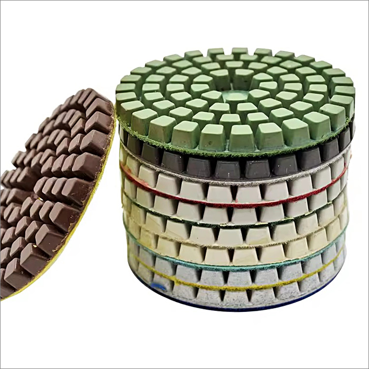4 inches 100mm diamond floor polishing pads for concrete stone terrazzo - resin bond wet use