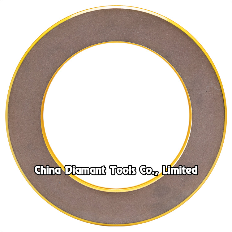 Diamond squaring wheels for trimming ceramic tile - resin bond continuous rim wet use