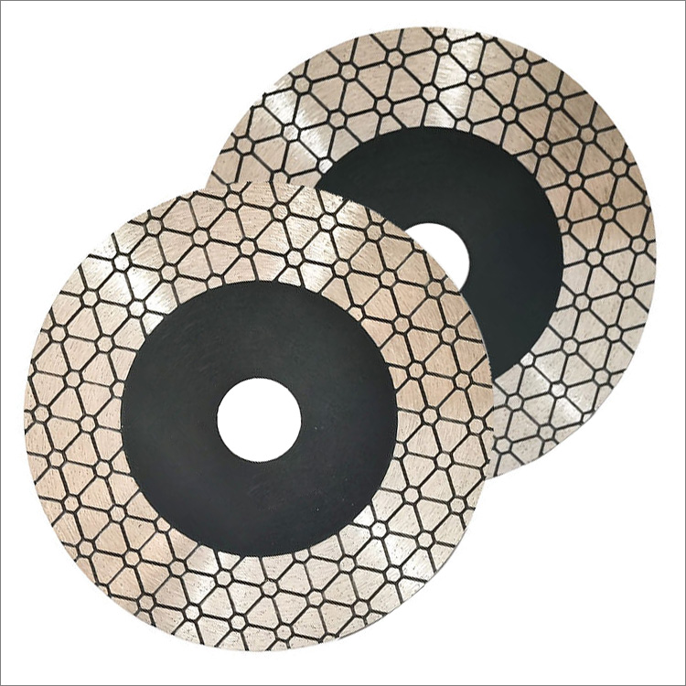 Diamond cutting grinding disc for ceramic porcelain tile marble - continuous rim & triangle segments