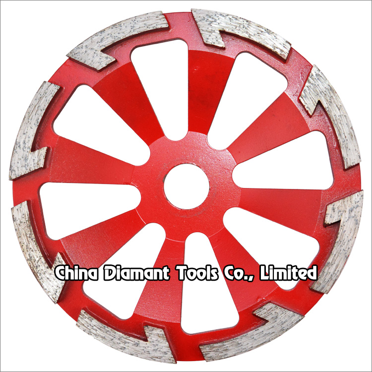 Diamond grinding cup wheels for concrete - arrow segments