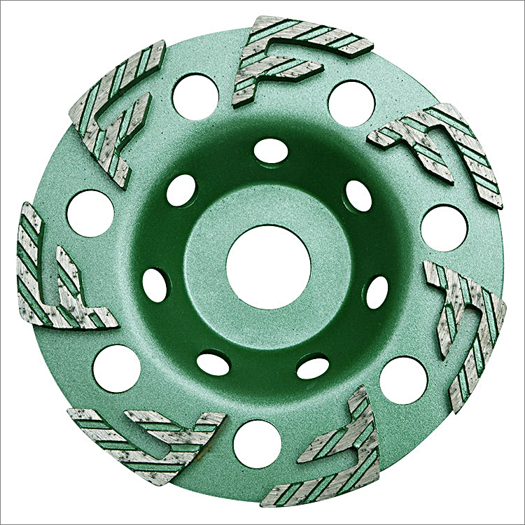 Diamond grinding cup wheels for concrete terrazzo floor - F shape segments