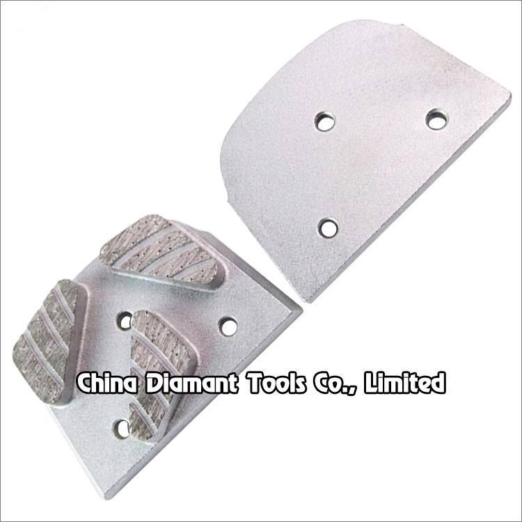 Diamond shoe concrete grinding pad for Lavina floor grinders - grooved raindrop shape segments