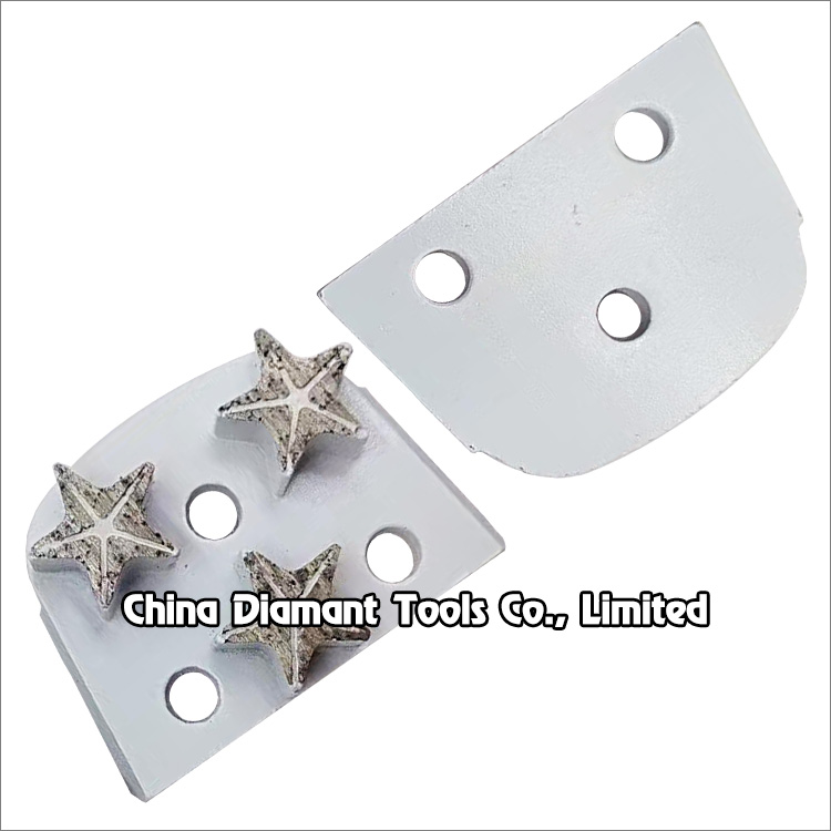 Diamond shoe concrete grinding pad for Lavina floor grinders - pentagram segments