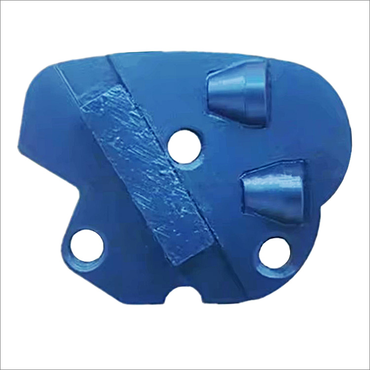 PCD diamond grinding shoe for Airtec floor grinders - 2 half round PCD + 1 diamond segment