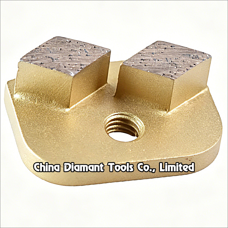Diamond grinding shoes for Newgrind Rhino floor grinders - double parallelogram shape segments