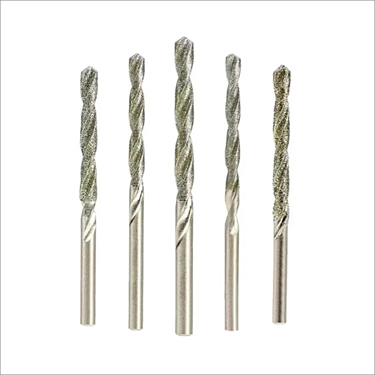 0.8-4.0mm electroplated diamond twist drill bits for drilling stone ceramic glass jewelry jade