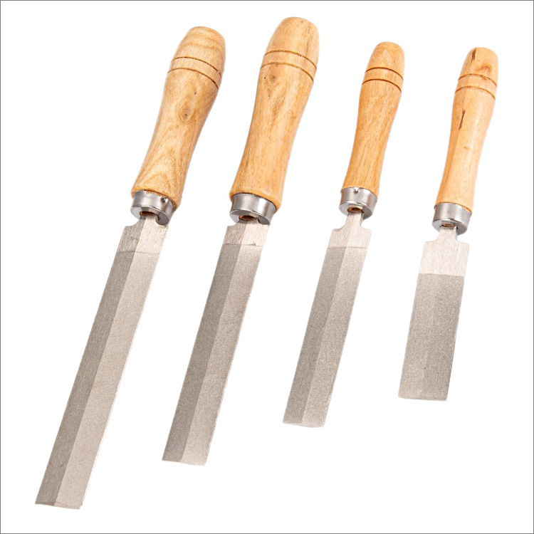 3 4 5 6 inches wooden hand electroplated diamond rhombic files for grinding metal stone ceramic glass