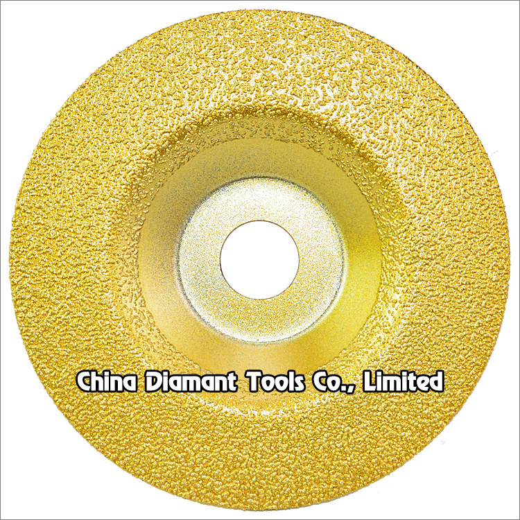 Vacuum brazed diamond cup wheel bowl grinding disc for stone concrete ceramic quartz