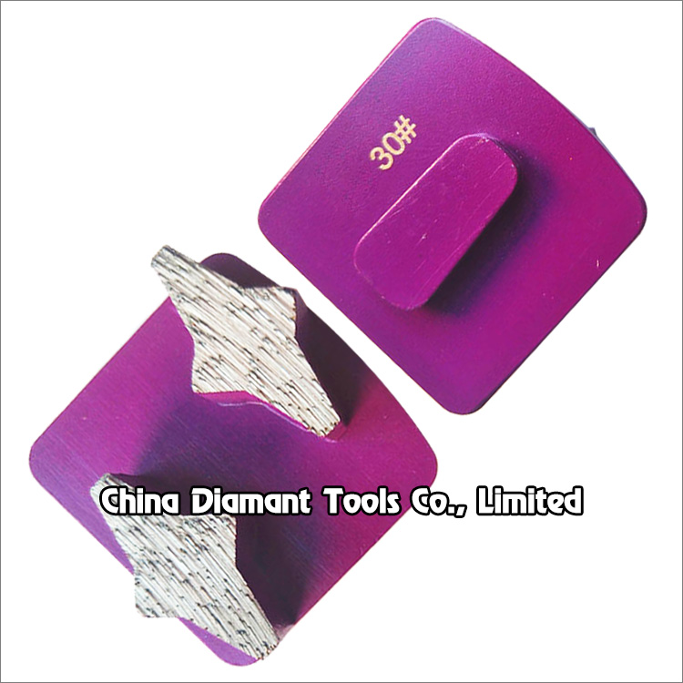 Diamond grinding shoe for Redi-lock holer of Husqvarna grinders