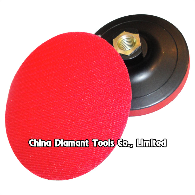 Plastic backer velcro holder of polishing pads with foam