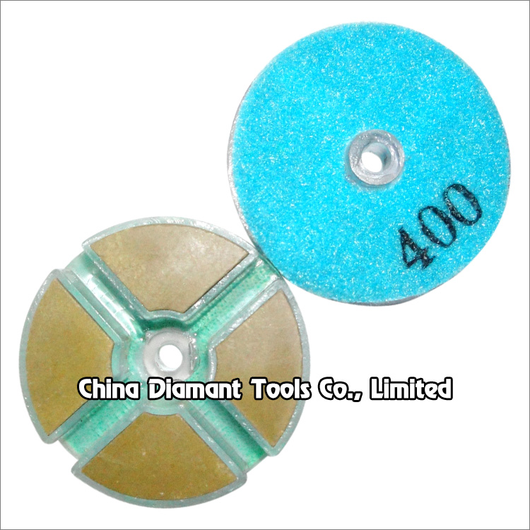 60mm diamond floor polishing pads 4 pies resin bond dry or wet use