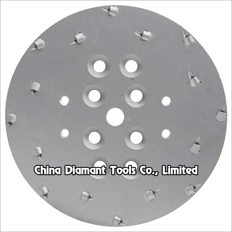 10 inches 250mm PCD scraper diamond disc floor grinding plate for coating removal 1/4 round PCDs